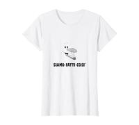 Siamo Fatti così - Marijuana, canne Spinelli Erba Cannabis Maglietta, Donna, Bianco, L