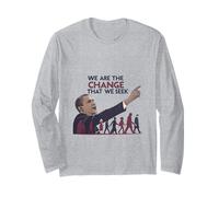 Siamo Il Cambiamento ispiratore Presidente Obama Maglia a Manica
