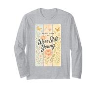 Siamo invecchiati ma Ancora Giovani Floral Cottagecore Butterfly Maglia a Manica