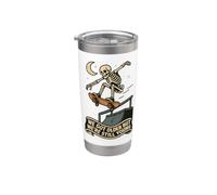 Siamo invecchiati ma ancora giovani Skateboard Skeleton Bicchiere termico in acciaio inox doppia parete