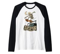 Siamo invecchiati ma Ancora Giovani Skateboard Skeleton Elder Emo Maglia con Maniche Raglan