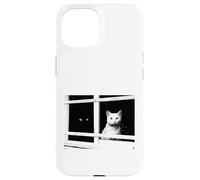 Siamo noi. Due gatti, una finestra. Una coppia purrfetta. Custodia per iPhone 15