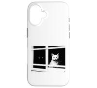 Siamo noi. Due gatti, una finestra. Una coppia purrfetta. Custodia per iPhone 16