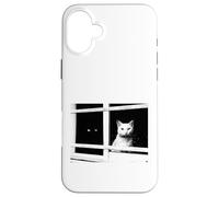 Siamo noi. Due gatti, una finestra. Una coppia purrfetta. Custodia per iPhone 16 Plus