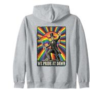 Siamo orgogliosi all'alba LGBTQ Lincoln Abraham Pride Rainbow Felpa con Cappuccio