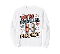 Siamo Parallel Perfetto Carino Coppia Matematica Amore Felpa