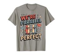 Siamo Parallel Perfetto Carino Coppia Matematica Amore Maglietta