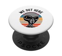 Siamo qui divertenti alieni amanti rapimento UFO alieni alieni sono reali PopSockets PopGrip Adesivo