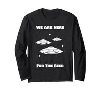 Siamo Qui per la Birra (Alien Statement & UFO Graphic) Maglia a Manica