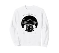 Siamo Qui per la Birra (Alien UFO Graphic) Felpa