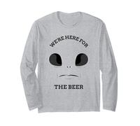 Siamo Qui per la Birra (Funny Alien Graphic) Maglia a Manica