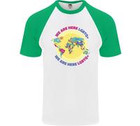 Siamo Qui T-Shirt Da Baseball S/S LGBT Per Uomini