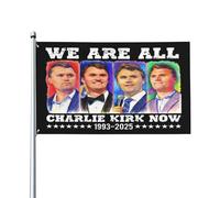 Siamo tutti Charlie Kirk ora bandiera Riposa in pace bandiera decorativa per esterni, 3x5 piedi