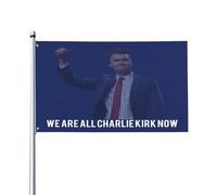 Siamo tutti Charlie Kirk ora bandiera Riposa in pace bandiera decorativa per esterni, 3x5 piedi
