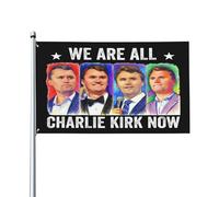 Siamo tutti Charlie Kirk ora bandiera Riposa in pace bandiera decorativa per esterni, 3x5 piedi