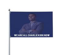 Siamo tutti Charlie Kirk ora bandiera Riposa in pace bandiera decorativa per esterni, 3x5 piedi