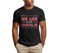 Siamo Tutti Charlie, Maglietta da Uomo con Supporto Patriottico Americano e Kirk