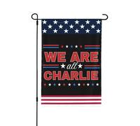 Siamo tutti Charlie, supporto per bandiera con Kirk, 12x18, striscione da giardino, bandiere per cortile, patio, prato, senza pennone