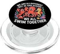 Siamo tutti diversi ma in questa scuola nuotiamo tutti insieme PopSockets PopGrip per MagSafe