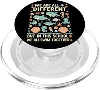 Siamo tutti diversi ma in questa scuola nuotiamo tutti insieme PopSockets PopGrip per MagSafe
