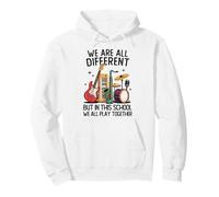 Siamo Tutti Diversi ma in Questa Scuola suoniamo Tutti Felpa con Cappuccio