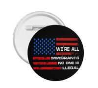 Siamo tutti immigrati, spilla pro-immigrati, nessuno è illegale, spilla decorativa, 1 pezzo