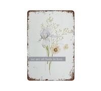 Siamo tutti pazzi innamorati, decorazione da parete con fiori, arte vintage in metallo, regalo utile per casa, bar, soggiorno, negozio, decorazione da parete, cartello in alluminio, 8x12 pollici