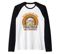 Siamo Tutti Questo Insieme Come Ostaggi Bunny Birds Retro 3 Maglia con Maniche Raglan