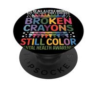 Siamo Tutti Un Po' Rotti Broken Crayons Still Color Salute PopSockets PopGrip Adesivo