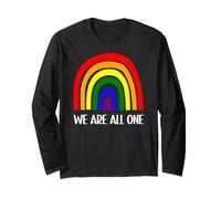 Siamo Tutti Una Cosa Sola Rainbow Pride Equality Unity Design Maglia a Manica