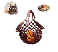 SIAMZYWV Borsa a tracolla pieghevole in pelle fatta a mano, 2 in 1, cuscino pieghevole e borsa per la spesa, borsa a tracolla portatile pieghevole piatta, #D, Taglia unica