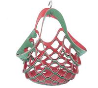 SIAMZYWV Borsa tote pieghevole in pelle fatta a mano, borsa a rete 2 in 1 borsa per la spesa piatta ripiegabile per le donne, A4, Taglia unica