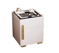 SIAMZYWV Comodino Intelligente con cassaforte Nascosta e Ricarica Wireless, Moderno Comodino con Piano in Vetro temperato a LED, Piccolo Nascosto per Ufficio Domestico (Beige), 15,7x15,7x19,7 Pollici