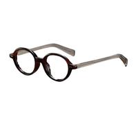 SIAMZYWV Occhiali da uomo retrò Cornici Ellipse Occhiali da vista da donna montatura con lenti montatura elegante, nero, Marrone scuro