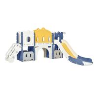 Sianldcone Scivolo da Giardino per Bambini Facile da Montare Scivolo per Bambini Adatto ai Bambinis Scivolos Bambinis Esterno Stabile e Sicuro Scivolos (Aisle-Blue Yellow)