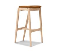 Sibast Furniture No 7 Sgabello da Bar 65 senza Schienale Rovere Oliato bianco/Cognac