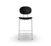 Sibast Furniture Piet Hein Sgabello da Bar Cromo Nero Nero