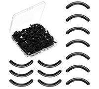 Sibba 150 cuscinetti di ricambio per piegaciglia, in gomma siliconica, neri, per la maggior parte dei bigodini per ciglia, delicati e sicuri, facili da tagliare, compatibili con bigodini universali