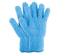 Sibba 2 guanti da polvere in microfibra, per la pulizia dell'auto, riutilizzabili, in tessuto non tessuto di corallo, lavabile, per la pulizia delle piante, per la cucina, la casa, i mobili (blu)