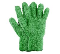 Sibba 2 guanti da polvere in microfibra, per la pulizia dell'auto, riutilizzabili, in tessuto non tessuto di corallo, lavabile, per la pulizia delle piante, per la cucina, la casa, i mobili (verde)