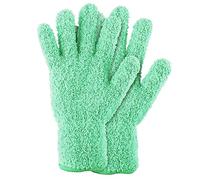 Sibba 2 pezzi di guanti di pulizia in microfibra per l'auto, pulizia della polvere, guanti riutilizzabili in pile di corallo, lavabili, guanti di pulizia per piante, cucina, casa, persiane