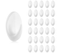 Sibba 30 ganci adesivi trasparenti da parete per appendere, trasparenti, riutilizzabili, resistenti, in acrilico, con adesivo che non lascia segni, per cucina, bagno, camera da letto, ufficio (bianco)