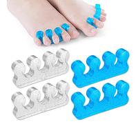 Sibba 4 Separatori per Dita Dei Piedi, Distanziatori Per Pedicure Divisori Lavabili Ripetibili per Unghie per Uomini E Donne Distanziatori per Unghie In Gel Pedicure Manicure Nail Art