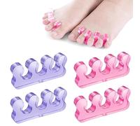 Sibba 4 separatori per dita dei piedi in gel, separatori per pedicure, divisori per unghie ripetibili e lavabili, per uomini e donne, distanziatori per unghie in gel per unghie, applicazione per