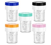 Sibba 5/10pcs Manuale Lens Cleaner Contatto Lens Caso Portatile Rotativo Contenitore di Pulizia Delle Lenti A Contatto Uso Quotidiano, Multicolore, 1.89 × 1.34 × 1.34 inches, moderno