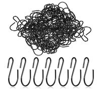 Sibba 60 Ganci a S per Appendere Manici a Gancio in Filo Metallico Gancio a Forma di S Gancio di Immagazzinaggio per la Casa Clip di Supporto Nero per Gioielli Piccoli Utensili da Cucina