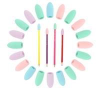 Sibba Gomme per Cancellare la Parte Superiore Della Matita 20 Pezzi per Rimuovere e Sostituire Topper Scrittura Standard per Insegnanti Aule Scolastiche Piccole Dimensioni Multicolore