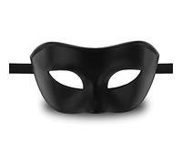 Sibba Maschera veneziana da uomo, per feste in maschera, vintage, per Halloween, martedì grasso, Natale, cosplay, balli, carnevale, festival, accessorio natalizio (nero)