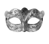Sibba Maschere per balli in maschera da uomo in argento, maschera per martedì grasso, Halloween, vintage, maschere in maschera da uomo, carnevale, maschera veneziana, per adulti, Natale, balli, feste