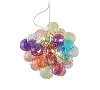 SIBEG Lampada a Sospensione a LED in Vetro colorato Nordico a Palloncino Lampada a Sospensione a Sfera Camera da Letto Sala da Pranzo Luce a Sospensione Camera dei Bambini Lampadario Cavo Regolabile